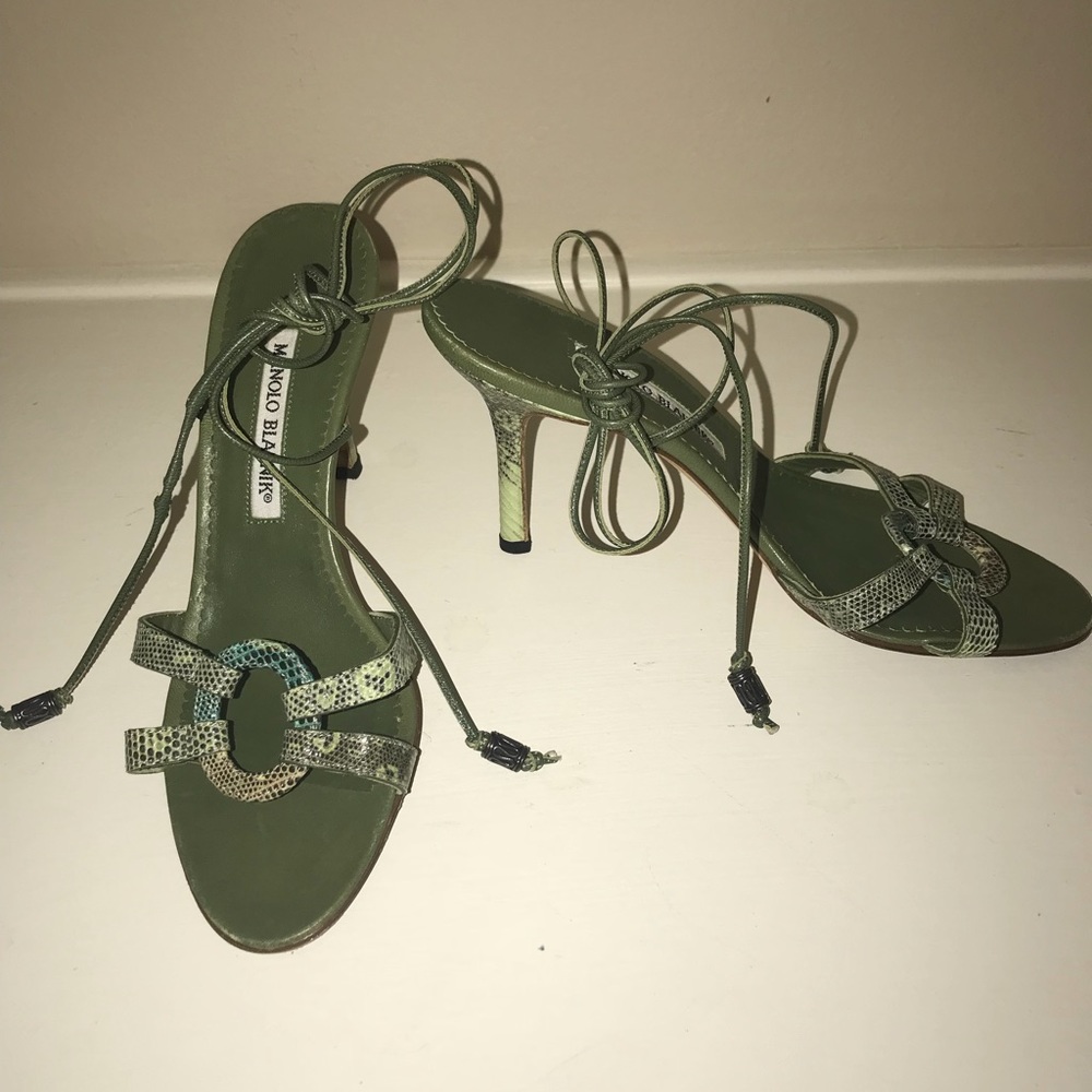 Manolo Blahnik Ankle Strap Sandals- Authentic